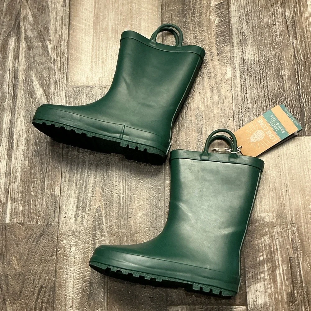 Lone Cone Children's Tall Green Rubber Rain Boots Size 13